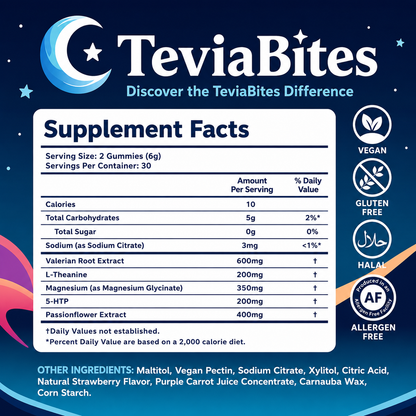 TeviaBites™ Natural Sleep Gummies