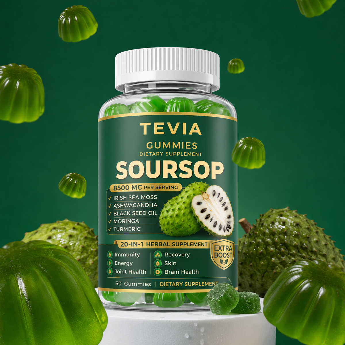 Tevia 20-in-1 Soursop Gummies