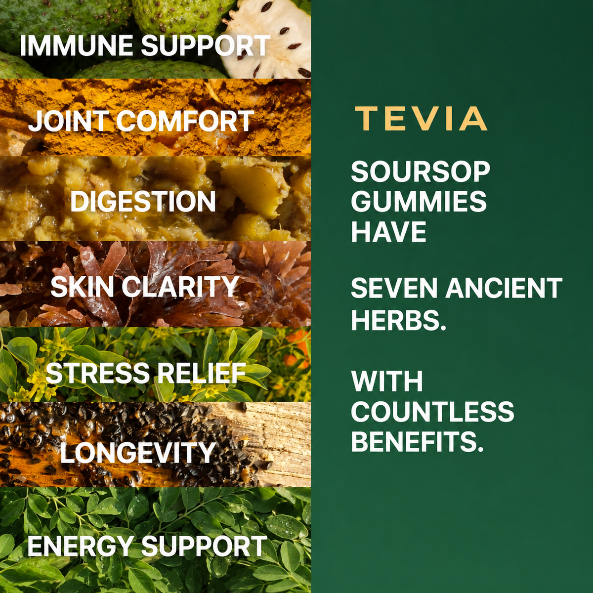 Tevia 20-in-1 Soursop Gummies