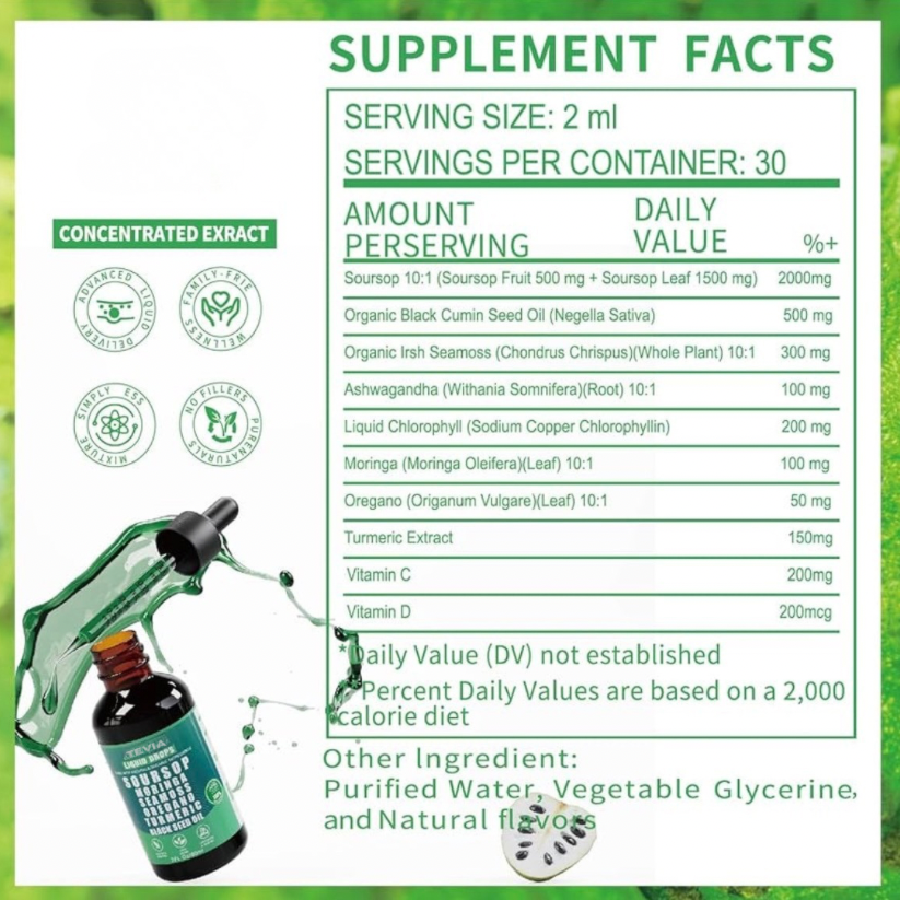 Tevia 10-in-1 Soursop Cleanse Drops